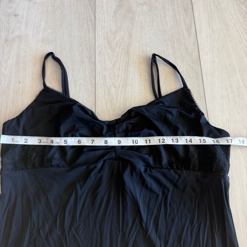 Anthropologie women’s black slip lace dress size L - Picture 3 of 8